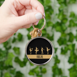 "Kunstschaatsen" meisjes goud Sleutelhanger