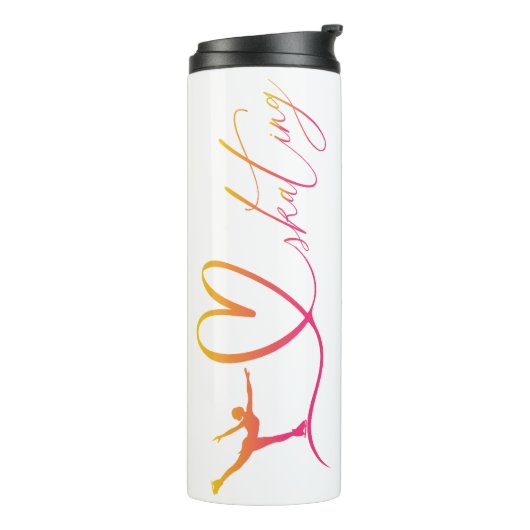 kunstschaatsen meisjes "Ik hou van schaatsen" Thermosbeker (Gedraaid links)