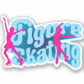 "kunstschaatsen" op maat gesneden vinyl Sticker (Voorkant)