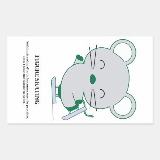 Kunstschaatsen Rechthoekige Sticker (Voorkant)