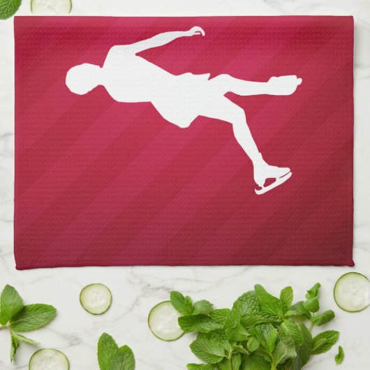 Kunstschaatsen; rood, wit en blauw theedoek (Gevouwen)