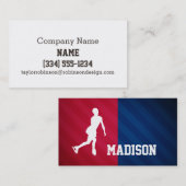 Kunstschaatsen; rood, wit en blauw visitekaartje (Voorkant / Achterkant)