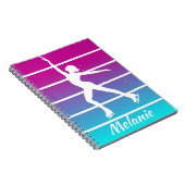 "Kunstschaatsen" schaatsen aangepaste naam Notitieboek (Rechterzijde)