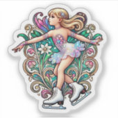 Kunstschaatsen Sticker (Voorkant)