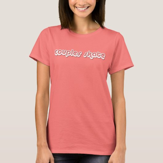 Kunstschaatsen voor paren t-shirt (Voorkant)