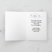 kunstschaatser in roze Happy Birthday Kaart (Binnen)