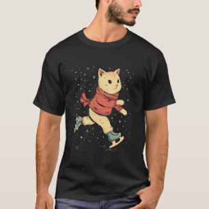 Kunstschaatser Kat op Kunstschaatsen T-shirt
