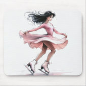 Kunstschaatser meisje met Schaatsen Muismat (Voorkant)