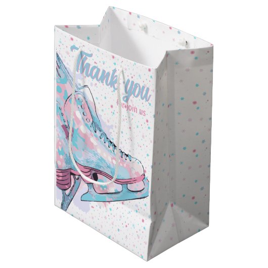 Kunstschaatsfeest Medium Cadeauzakje (Voorkant Gekanteld)