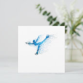 Kunstschaatsmeisje Winter Sport Cadeau Kaart (Staand voorkant)