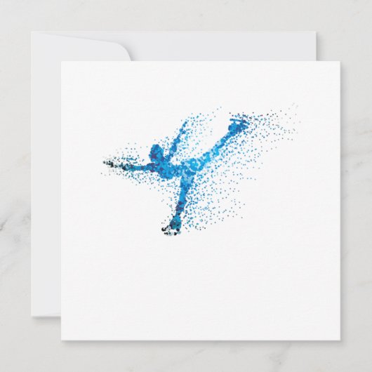 Kunstschaatsmeisje Winter Sport Cadeau Kaart (Voorkant)