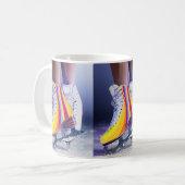 Kunstschaatsschoenen Koffiemok (Voorkant links)