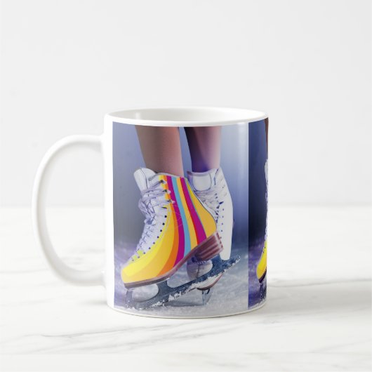 Kunstschaatsschoenen Koffiemok (Links)
