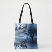 Kunstschaatstypografie Frozen Canvas tas (Voorkant)