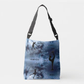 Kunstschaattypografie Frozen Crossbody Tas (Voorkant)
