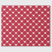 Kunstschattige cadeau van liefde wit op rood cadeaupapier (Vlak)