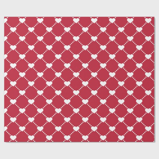 Kunstschattige cadeau van liefde wit op rood cadeaupapier (Vlak)