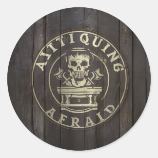 kunstschedel ronde sticker