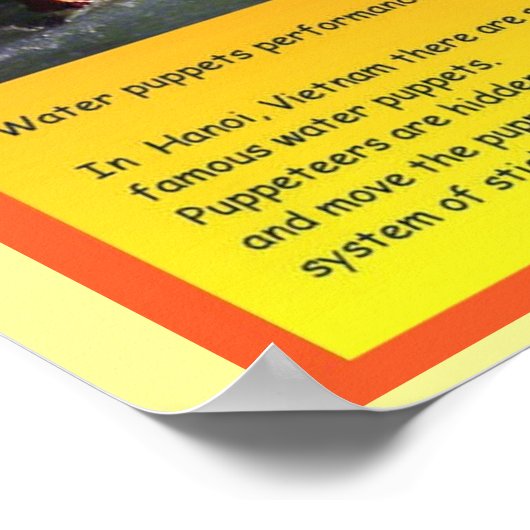 Kunstschilden, Vietnamese waterpoppen Poster (Hoek)