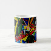 Kunstschilder Abstracte driehoekskromme vierkant,  Koffiemok (Center)