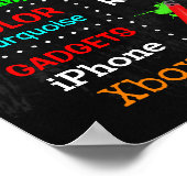 Kunstschilder Birthday Party-chalkboard Poster (Hoek)