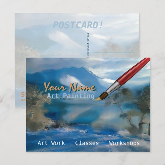 Kunstschilder - Briefkaart (Voorkant / Achterkant)