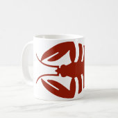 kunstschilder Deco Seafood Lobster in het rood Koffiemok (Voorkant links)