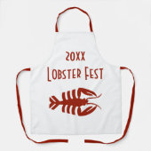 kunstschilder Deco Seafood Lobster in het rood Schort (Voorkant)