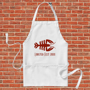  kunstschilder Deco Seafood Lobster in het rood Standaard Schort