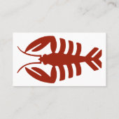  kunstschilder Deco Seafood Lobster in het rood Visitekaartje (Achterkant)