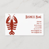  kunstschilder Deco Seafood Lobster in het rood Visitekaartje (Voorkant)