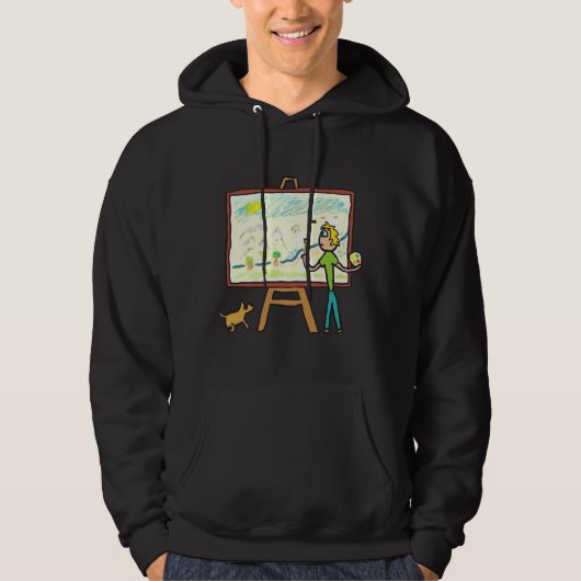 Kunstschilder Hoodie (Voorkant)