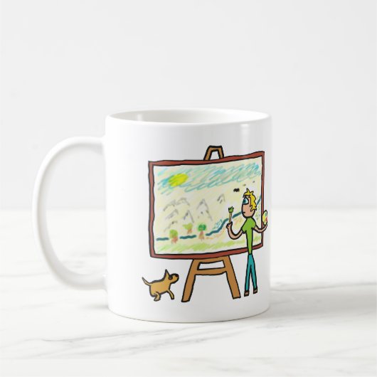 Kunstschilder Koffiemok (Links)