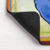 Kunstschilder met kleine blauwe engel muismat (Hoek)