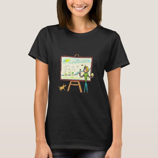 Kunstschilder T-shirt (Voorkant)