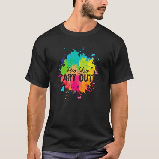 Kunstschilder uitkleuren t-shirt (Voorkant)