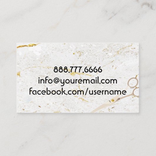 Kunstschilder van de moderne marmer visitekaartje (Achterkant)