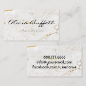 Kunstschilder van de moderne marmer visitekaartje (Voorkant / Achterkant)