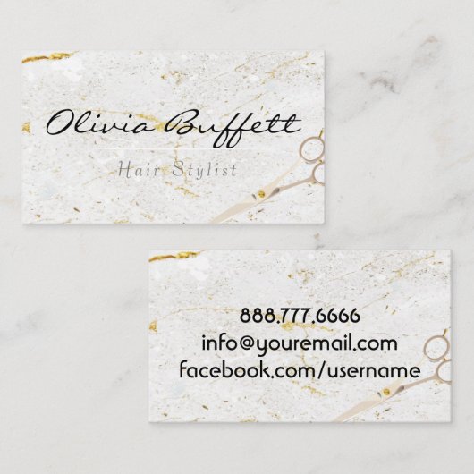 Kunstschilder van de moderne marmer visitekaartje (Voorkant / Achterkant)