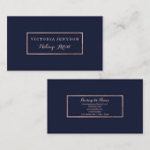 Kunstschilder van de moderne roos gouden lijst visitekaartje (Voorkant / Achterkant)