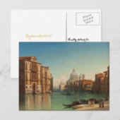  kunstschilder van het kanaal Grande Venice Briefkaart (Voorkant / Achterkant)