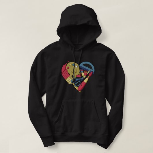 Kunstschilder van liefde Kunstschilder Kunstschild Hoodie (Design voorkant)