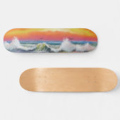 Kunstschilder van zee Sunset Waves Persoonlijk Skateboard (Horizontaal)