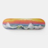 Kunstschilder van zee Sunset Waves Persoonlijk Skateboard (Horizontaal)
