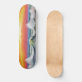 Kunstschilder van zee Sunset Waves Persoonlijk Skateboard (Voorkant)