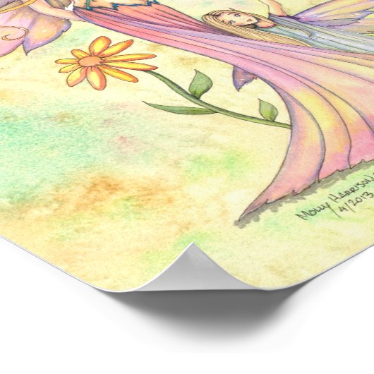 Kunstschilder voor moeder en dochter Waterverf Poster (Hoek)