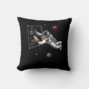 Kunstschilder voor ruimteastronaut Cosmic Galaxy A Kussen