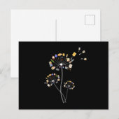 Kunstschilderende andelion voor het schilderen van briefkaart (Voorkant / Achterkant)