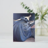 Kunstschilderij Althea blauw mode Briefkaart (Staand voorkant)