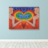 Kunstschilderij canvasprint Conversatie dubbel Canvas Afdruk (Insitu (Houten vloer))
